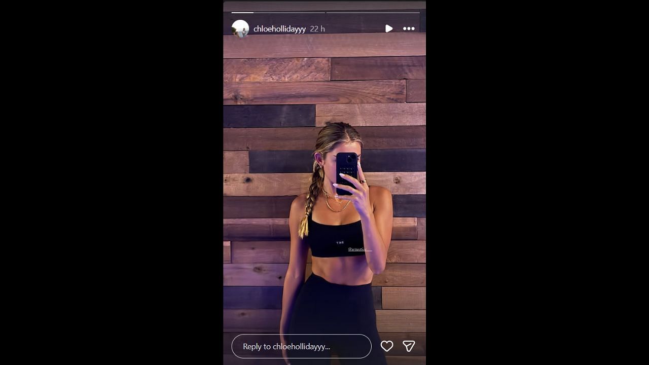 Screenshot of Chloe Holliday's Instagram story (Image from - Instagram.com/@chloehollidayyy IG Stories)